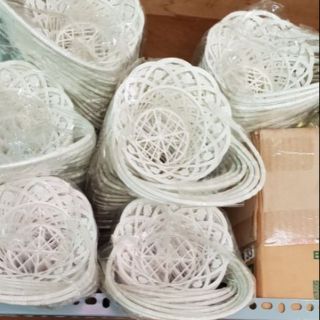 Sỉ 10 giỏ hoa trắng 15cm