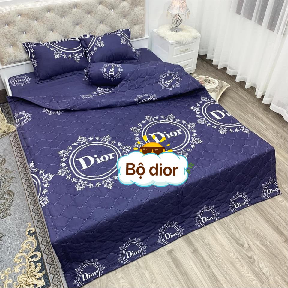 [CÓ SẴN - ẢNH THẬT] Bộ chăn ga cao cấp - Set chăn ga 5 món, chất liệu cotton poly, thấm hút tốt, không bai dão, xù lông