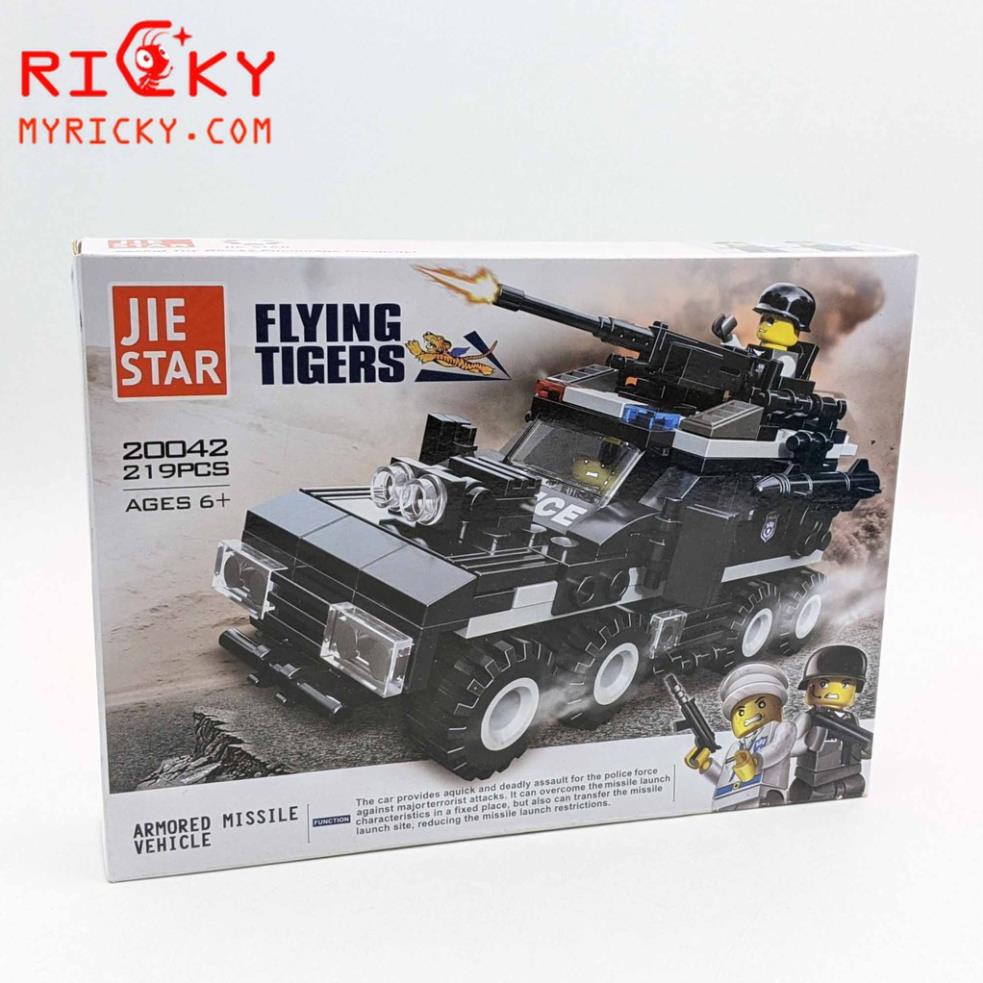 [Khai trương giảm giá] LEGO xếp hình biệt đội cảnh sát Flying Tiger 219 miếng - Lắp ráp mô hình xe cảnh sát đặc nhiệm