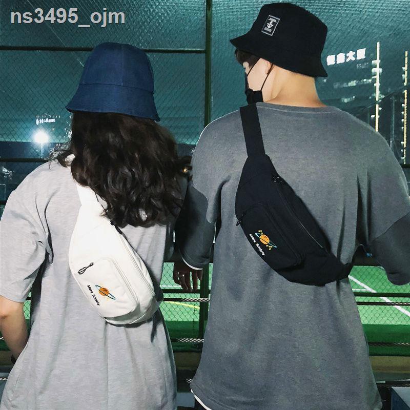 ▣☍◎Messenger bag in wave thương hiệu thể thao balo nhỏ nữ túi đeo ngực vải canvas vai hông cá tính lưng sinh viên