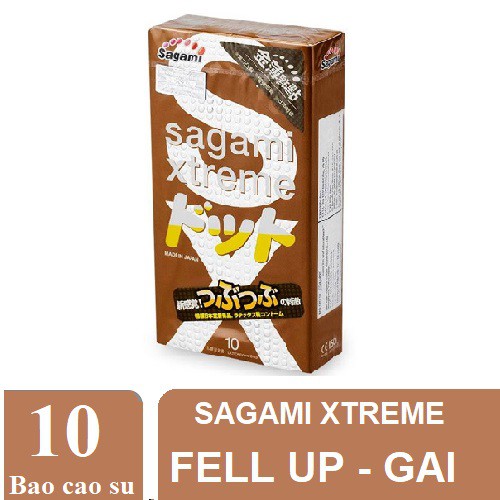 [HÀNG CHÍNH HÃNG] Bao Cao Su Sagami Xtreme Feel Up,(10 bao), Nhật Bản, Siêu mỏng_Có gai_Co giãn linh hoạt,Dùng cực thích