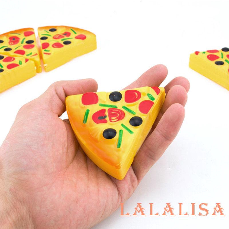 ✿☌☌6Pcs Pizza Toy Kids Pretend Play Fake Food Party Cooking Cutting Creative  Chirldren´s Day Gift