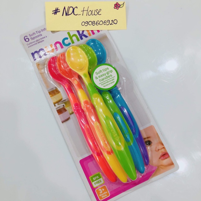 Set 6  thìa mềm ăn dặm Munchkin