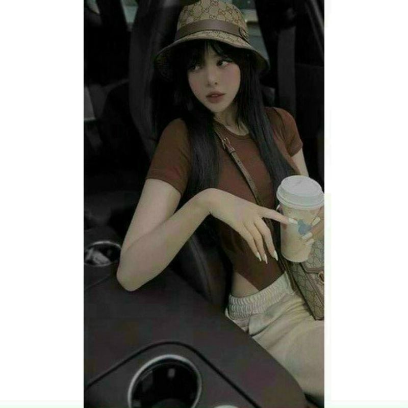 NÓN GU"CCI VIỀN DA