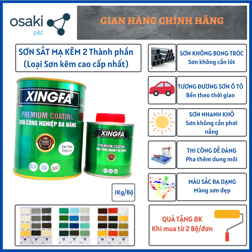 SƠN SẮT MẠ KẼM 2K - 2 Thành phần , XINGFA