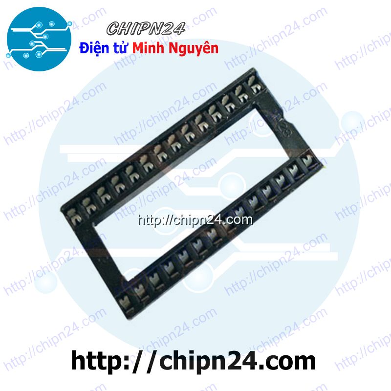 [3 CÁI] ĐẾ IC 28P (DIP28) Khe Rộng