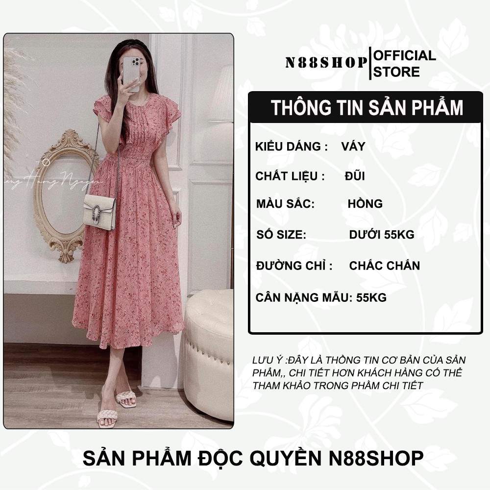 Váy maxi -đầm nữ hoa hồng xếp ly ngực bèo cánh tiên ôm dáng thiết lế hoa tinh tế tiểu thư mang đậm nét nữ tính