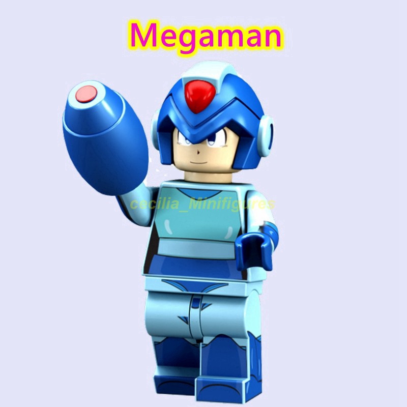 Mô hình nhân vật Megaman Rockman bằng khối xây dựng tương thích Lego cho trẻ em