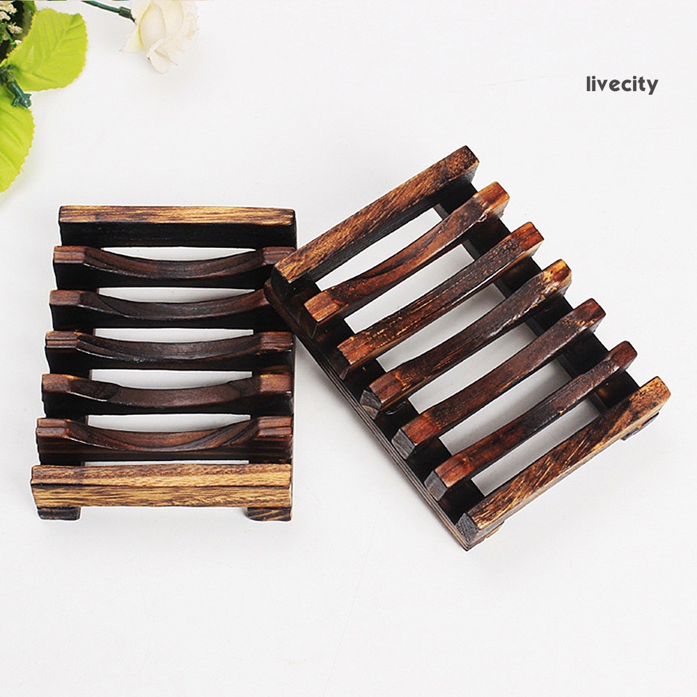 Giá Đỡ Xà Phòng Bằng Gỗ Thiết Kế Đục Lỗ Tiện Dụng Cho Nhà Tắm