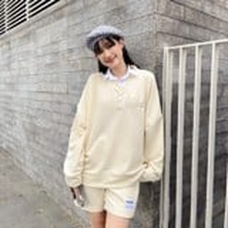 WHITE SON ESSENTIALS BASEBALL SWEATER VANI