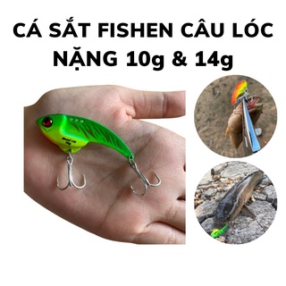 Mồi cá sắt Fishen câu lóc 10g/14g, cá giả câu lure lóc bông đồng ao hồ dịch vụ, mồi lure chuối sộp