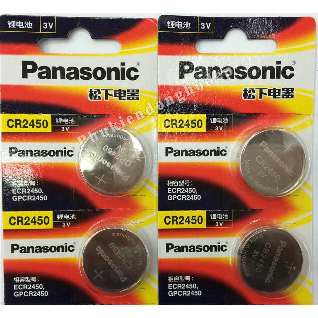 [Vỉ 2 Viên] Pin CR2450 Panasonic Pin 3V Lithium Made in Indonesia