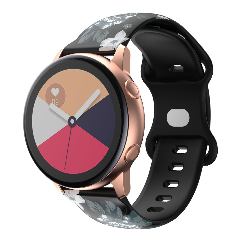Dây Đeo Silicon 20mm 22mm In Họa Tiết Độc Đáo Thời Trang Cho Đồng Hồ Thông Minh Galaxy Watch5 4 3 S3 Active 2 Smart Watch Starp Amazfit Bip 3 Pro GTS GTR