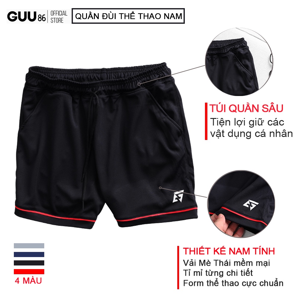 Quần đùi tập gym quần sọt thể thao nam chạy bộ bóng đá chuẩn form 4 MÀU - 𝗤𝗗𝗚𝗨𝗨