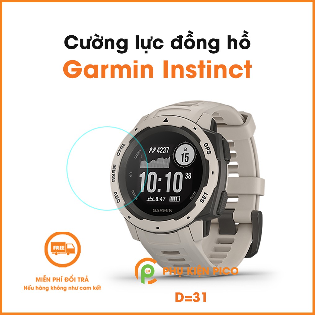 Kính cường lực đồng hồ Garmin Instinct trong suốt full màn hình độ cứng 9H