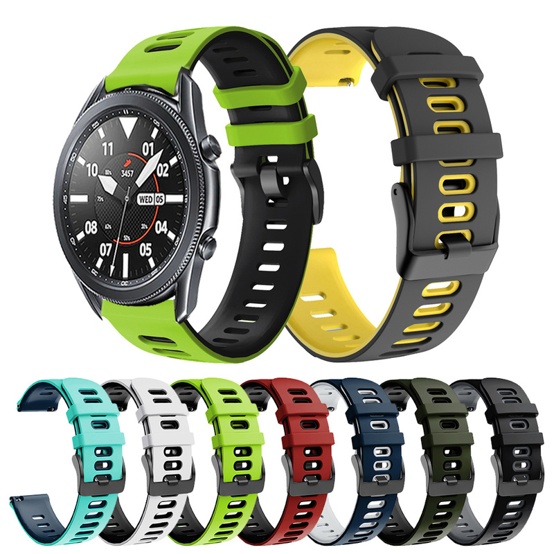 Dây Đeo Silicone 20mm 22mm Cho Đồng Hồ Thông Minh Samsung Galaxy Watch Active 2 40mm 42mm 44mm 46mm