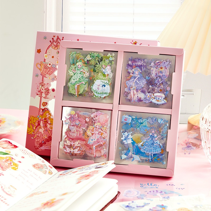 Bộ 100 Sticker Hình Cô Gái Truyện Tranh
