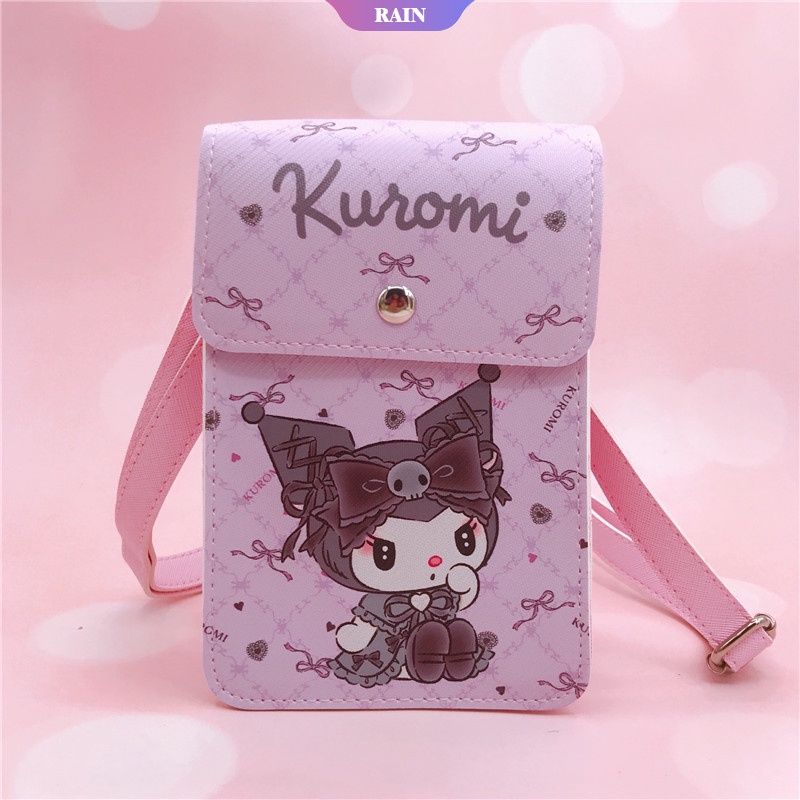 SANRIO Túi Đeo Vai Đựng Điện Thoại Họa Tiết Hoạt Hình Dễ Thương Có Khóa Từ Tính