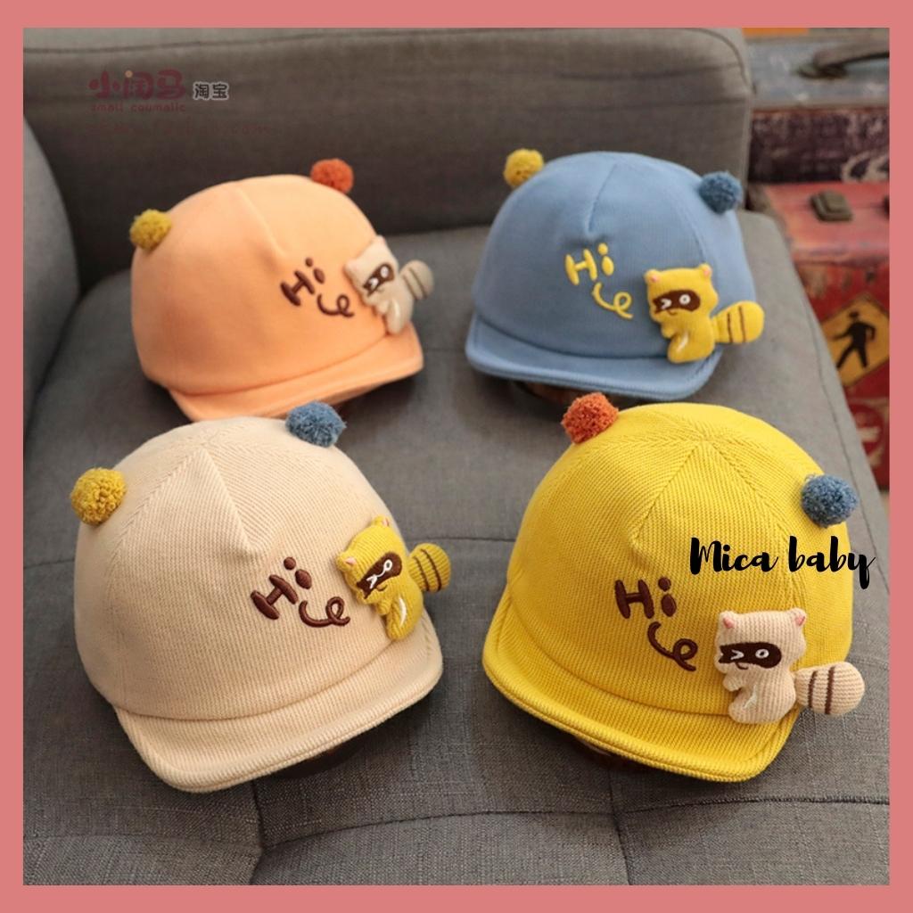 Mũ lưỡi trai mềm hình chồn tai bông dễ thương cho bé MH129 Mica Baby