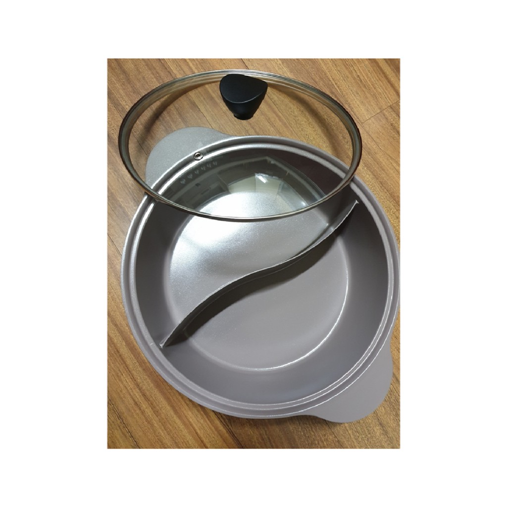 Nồi lẩu 2 ngăn Kitchen Flower Cookin IH 28cm - Hàng nội địa Hàn