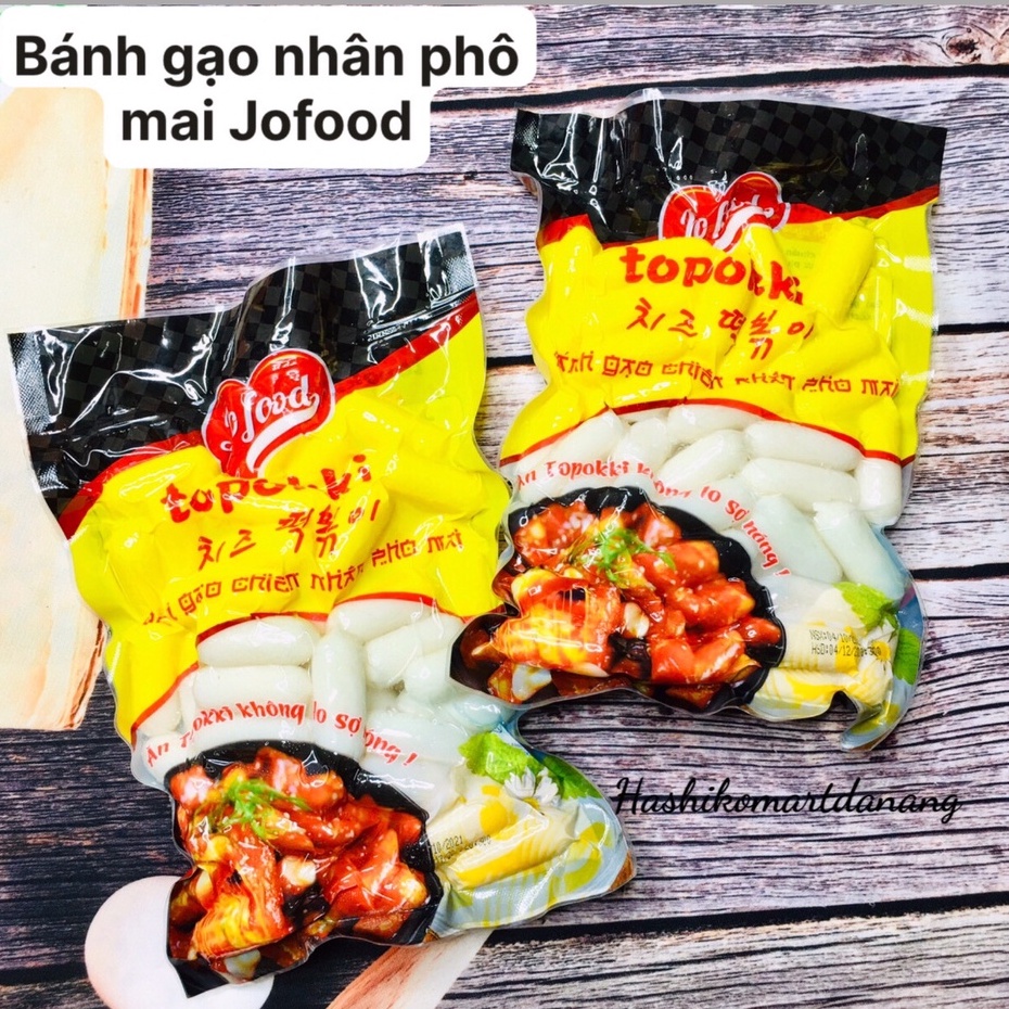 500g Bánh gạo nhân phô mai kèm 100g bột phô mai Hàn Quốc loại ngon