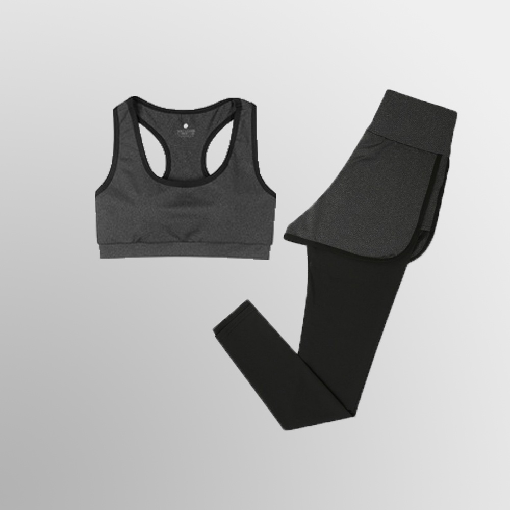 [Có Big Size 75kg] Set đồ tập Gym Yoga nữ 2 món, bộ đồ thể thao nữ áo bra và quần dài 2 lớp tặng kèm mút ngực