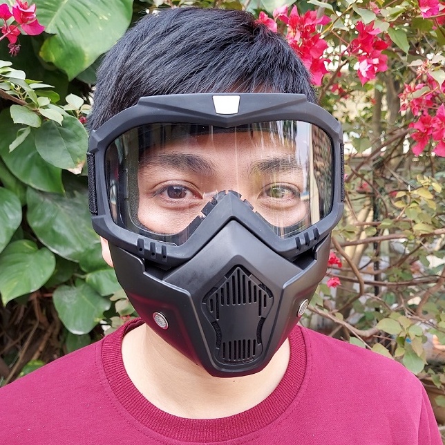 Kính Bảo Hộ Cao Cấp, Mặt Nạ Kính Dùng Cho Mũ 3/4 Cực Chất, Chống Bụi, Mặt Nạ Bảo Hộ, Chống Hơi Nước Hơi Sương