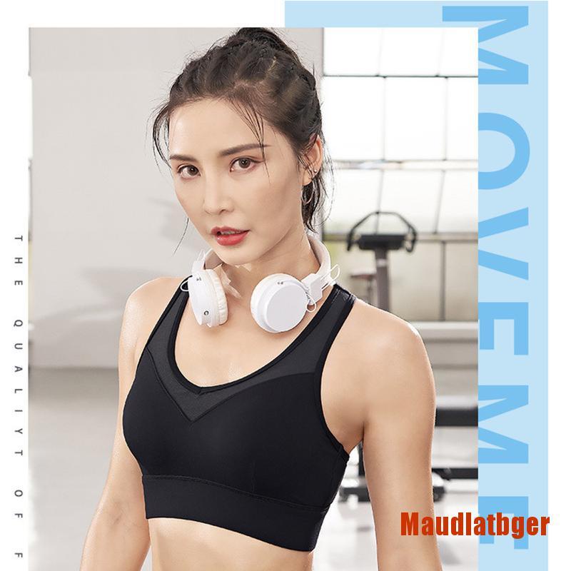 MAbger High Impact Sports Bra with Pad Push Up Seamless Top Women Fitness Bra W