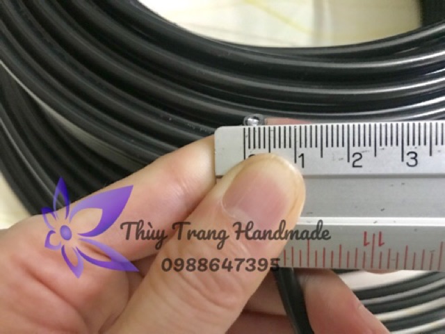 3 mét cành thép bọc nhựa đường kính 4mm làm thân hoa giấy hoa voan