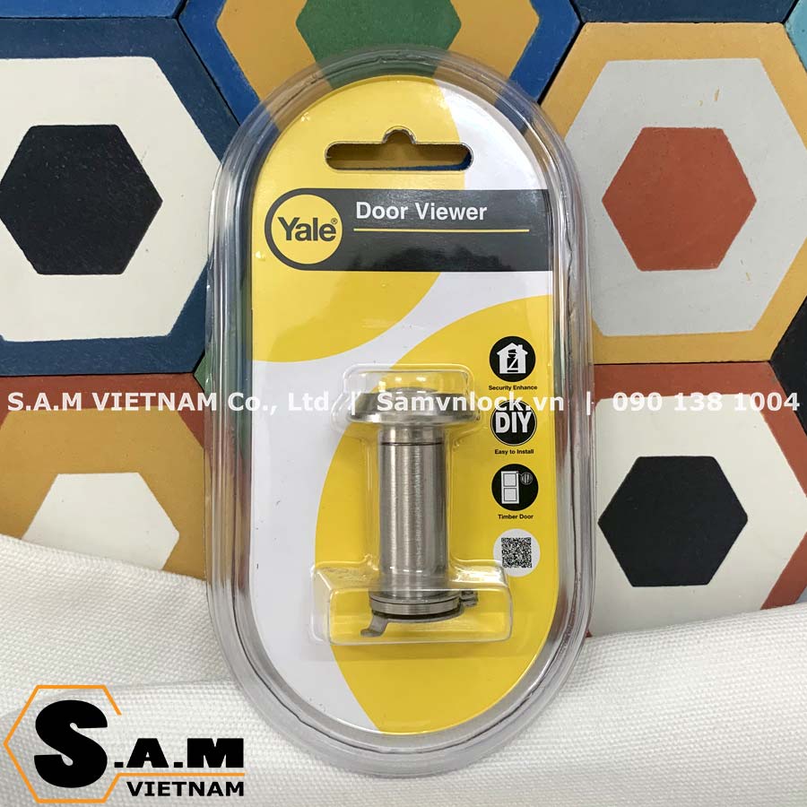 Mắt Thần Yale V0401A Góc Nhìn 180 độ, Có Nắp Che