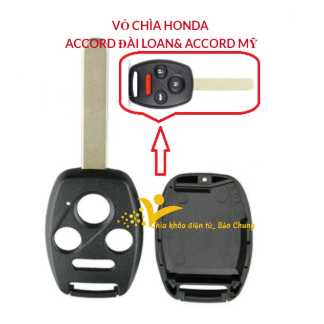 Vỏ chìa khóa xe Honda Civic, Honda City, Honda Accord, Honda Crv hàng chất lượng đầy đủ logo