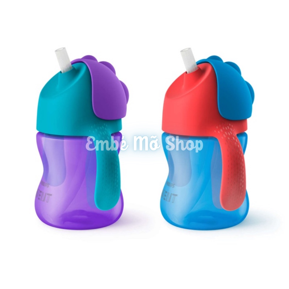 Bình Tập Uống Có Ống Hút PHILIPS AVENT 200ML 9M+ Hàng Chính Hãng - Embé Mỡ