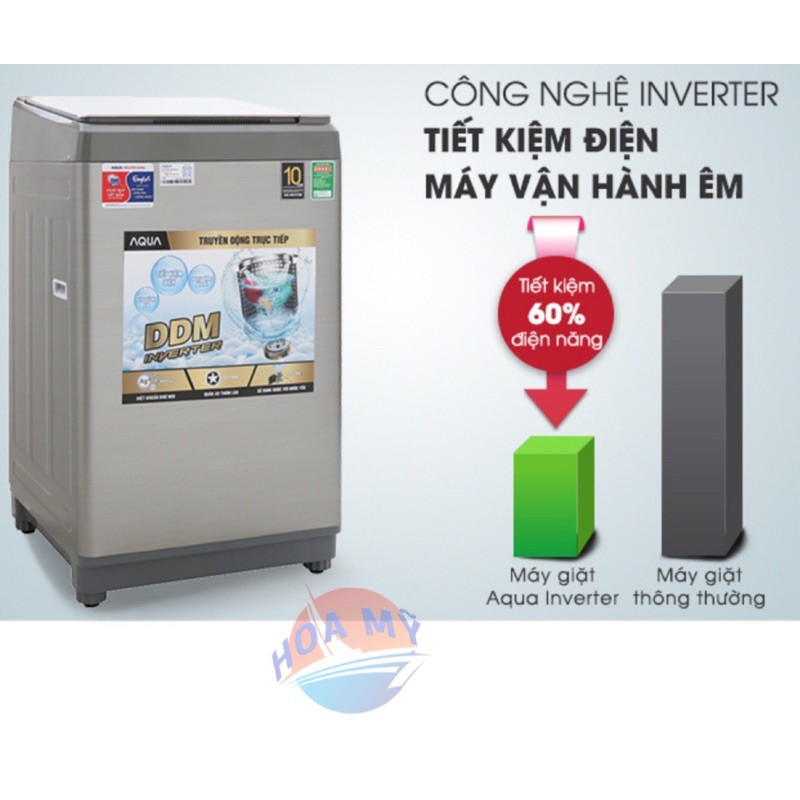 Máy giặt AQUA Inverter 9kg AQW-DK90CT