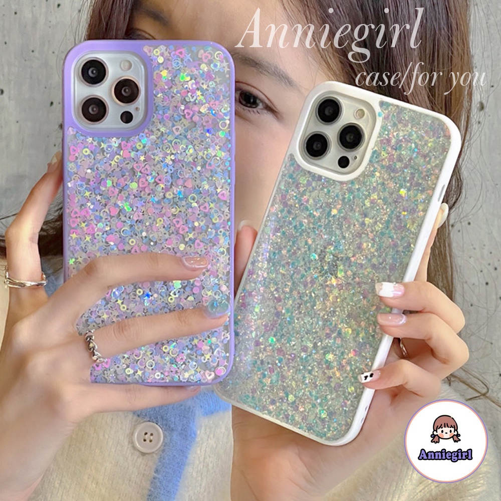 Ốp điện thoại TPU mềm chống sốc chống trầy lấp lánh thích hợp cho iPhone 13 12 11 Pro Max X Xs Max XR 8 7 Plus