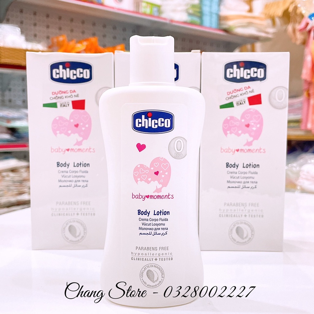 Sữa dưỡng thể chiết xuất hạnh nhân chicco 0m+