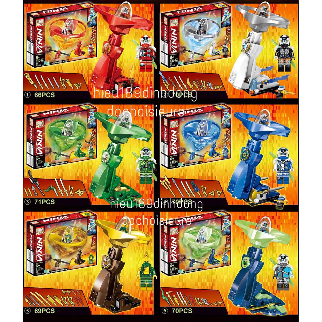 Lắp Ráp xếp hình Lego con quay ninja Cao Thủ Lốc Xoáy(2in1) (Chat chọn màu hoặc shop gửi màu ngẫu nhiên)