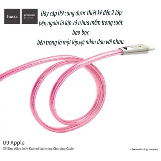 CÁP HOCO U9 IOS 1m2 và 2m CÓ LED - iPhone và iPad