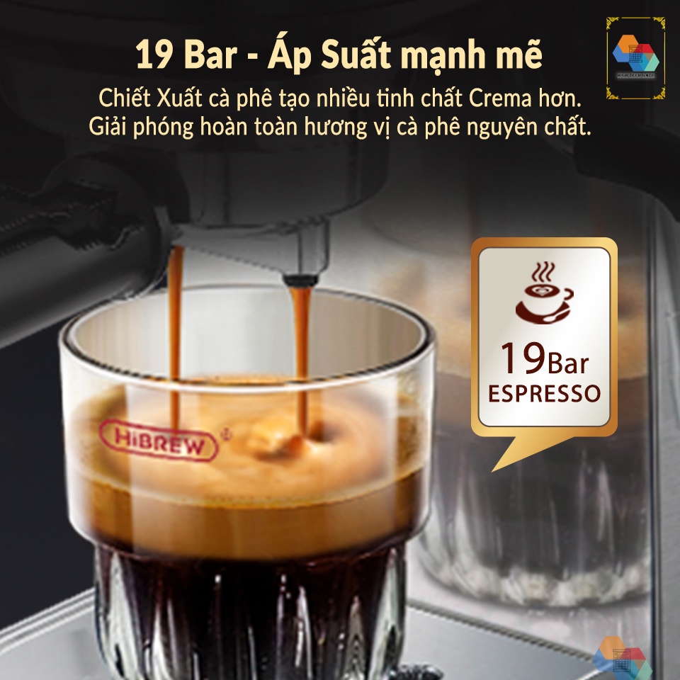 Máy Pha Cà Phê Hibrew H11 Pha Cafe Espresso Bán Tự Động, Mini Nhỏ Gọn Cho Gia Đình, Văn Phòng, Hot And Cold Đặc Biệt