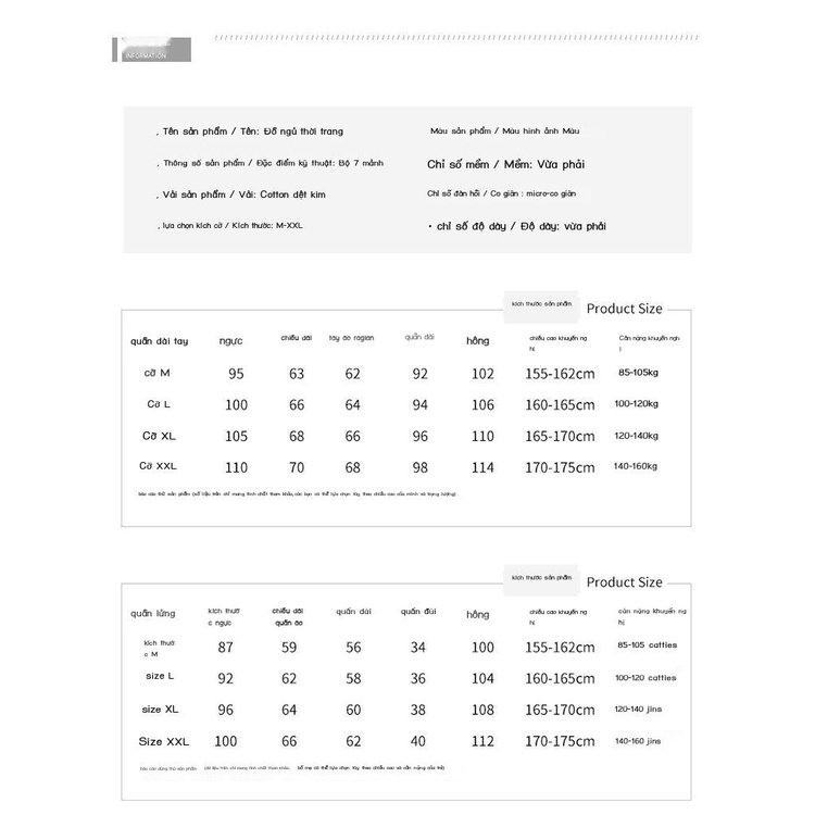 Bộ Đồ Ngủ cotton Tay Dài Thời Trang Xuân Thu Cho Nữ
