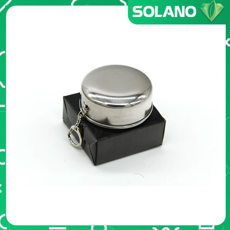Cốc Uống Nước SOLANO Chất Liệu Ly Inox Gấp Gọn Có Nắp Đa Năng Đi Du Lịch, Dã Ngoại HG-001179