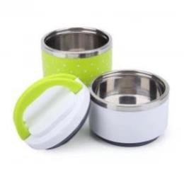 Cặp Lồng Cơm Giữ Nhiệt 2 Tầng Lunch Box 930ml Có Quai Xách (Mẫu + màu Ngẫu Nhiên)
