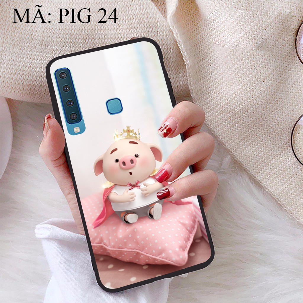 Ốp lưng Samsung A9 2018 viền dẻo TPU BST Heo Con