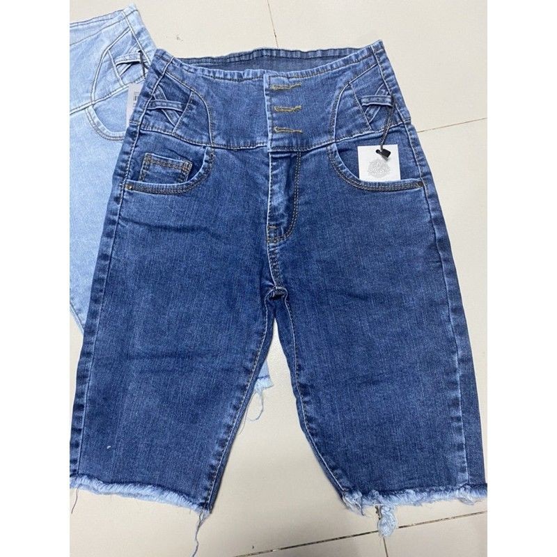 Quần jeans ngố lưng siêu cao 3 cúc