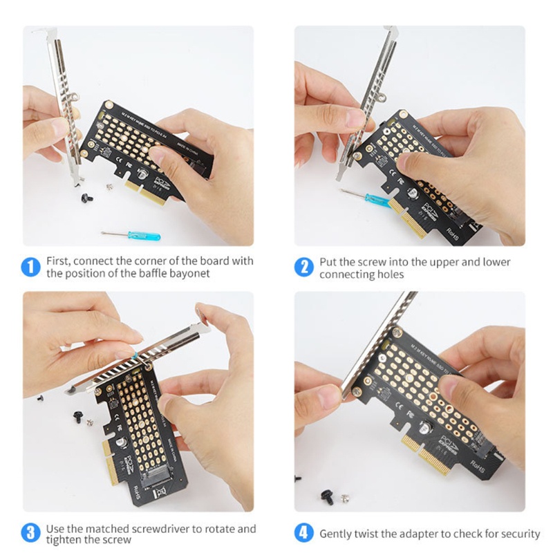 Mojito -NGFF M.2 NVME SSD to PCI Express PCIE 3.0 Host Controller Expansion Card SSD M-Key SSD Adapter Card