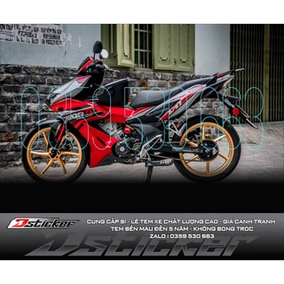 Tem rời Winner X bạc đỏ - mẫu RS 150 mới 2021