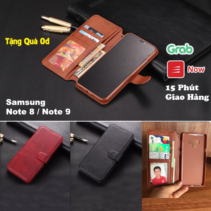 Bao da ốp lưng điện thoại samsung Note 8 Note 9 kèm ví chất da mịn mềm có kèm ví kẹp tiền - azns | BigBuy360 - bigbuy360.vn