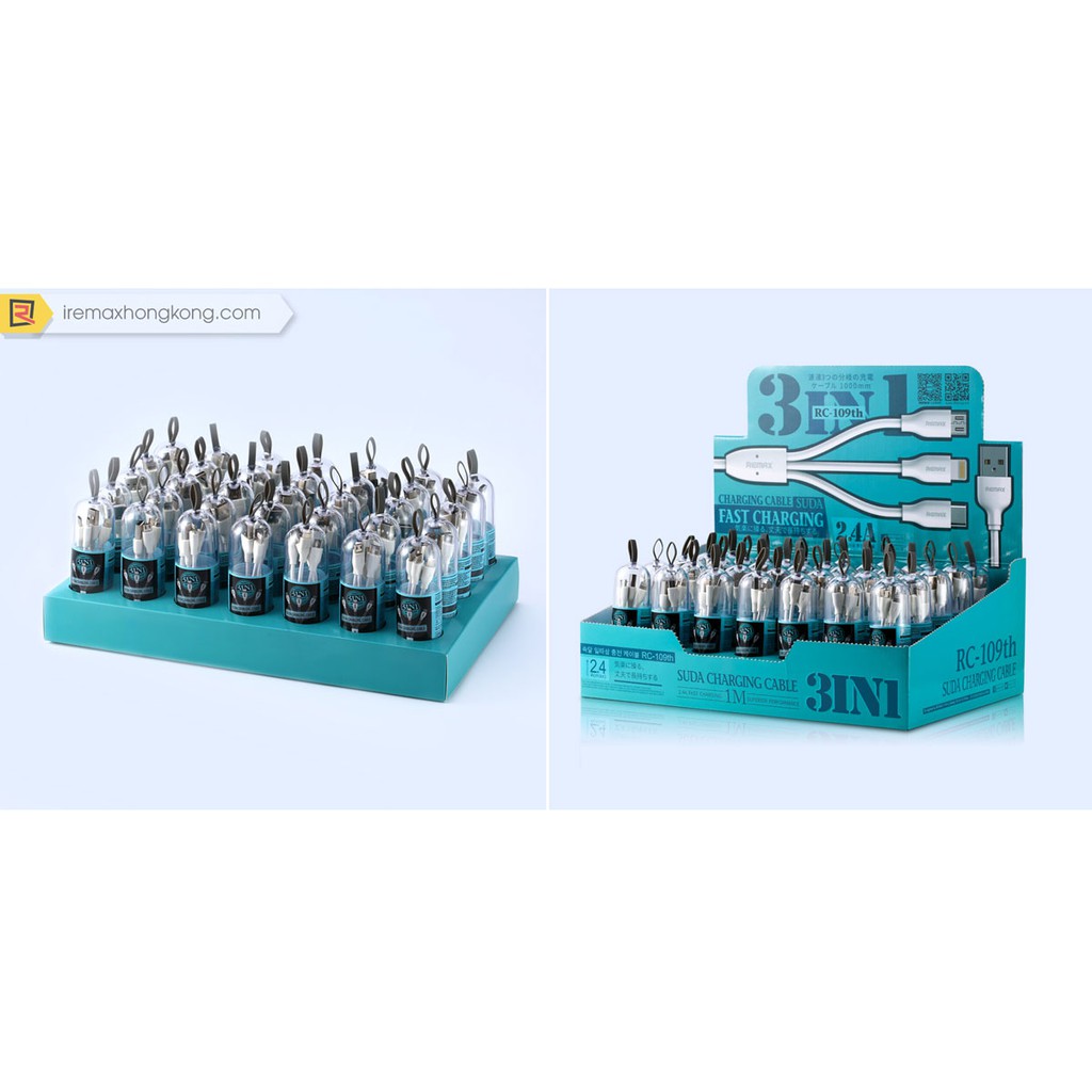 Cáp sạc 3 trong 1 Remax