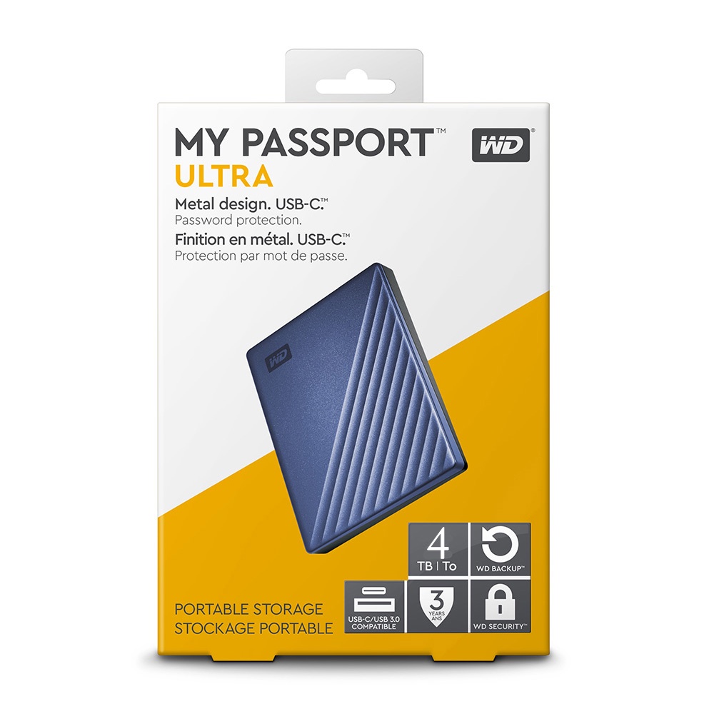 Ổ cứng đi động HDD Box WD MY PASSPORT 4TB 2.5” USB 3.0 Chính Hãng. VI TÍNH QUỐC DUY