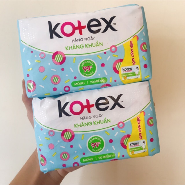 Combo 8 gói băng vệ Kotex Hằng Ngày Kháng Khuẩn