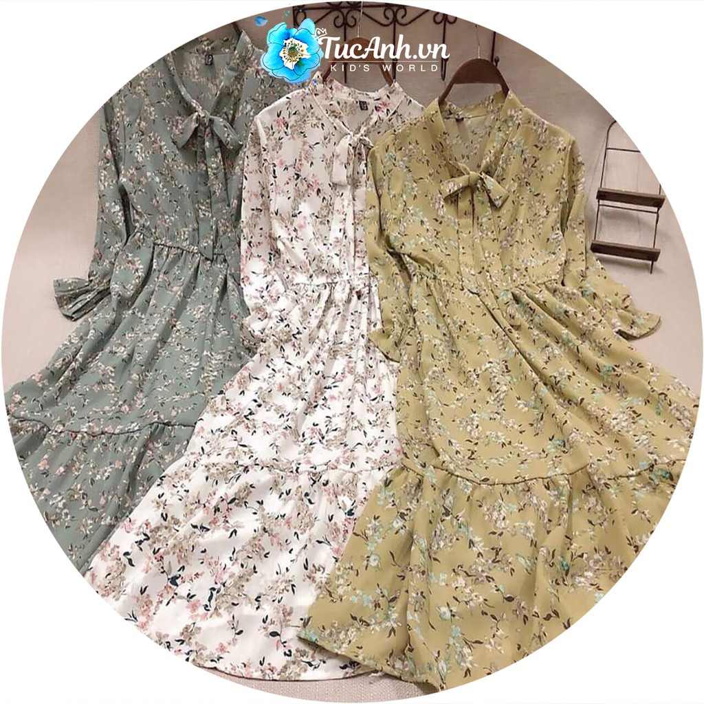  Váy Hoa Nhí Vintage Freesize Tay Lỡ Đến 55kg - TucAnh